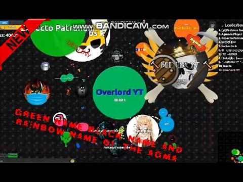 Agma.io Green name , Black name and *RAINBOW* Nickname ?! | Agma.io GamePlay