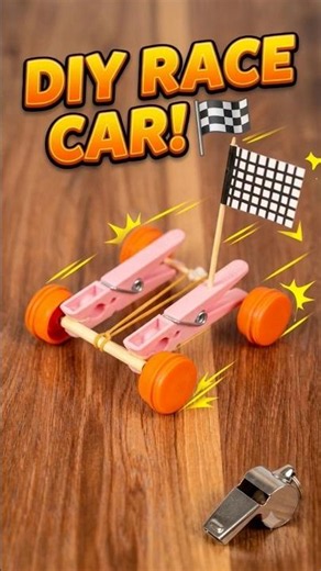 Wind-Up Car DIY 🏎️#shorts