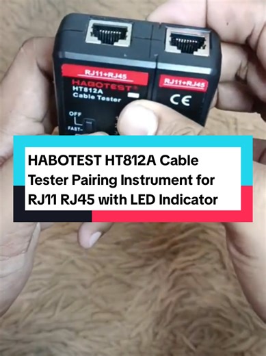 HABOTEST HT812A Cable Tester Pairing Instrument for RJ11 RJ45 with LED Indicator #LANTester #Tester #LineTester #WifiTester #InternetLanTester