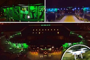 Spine-tingling drone footage of Celtic Park at night