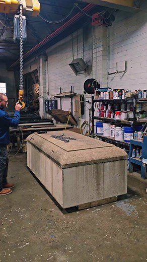 The Wilbert Monarch serves the same purpose as a concrete graveliner, it's purpose is to keep the grave from settling in an uneven manner causing more leveling and seeding. The Monarch has a domed lid, and can be customized with different colors and emblems. #Vault #committalservice #kelleywilbert #wilbertmonarch #44inchmonarch #Oversize #foryou #monarch #concrete #FYP #vaultmen #WilbertWay #Wilbertburialvault #vaultprep