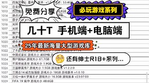 🛫全网最全！海量热门手机电脑几十T游戏合集，安装即玩，几万款各种各样游戏任你畅爽游玩！