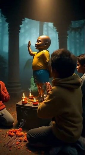 Caillou fanboys worshipping Caillou statue