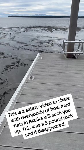 #safetyvideo #mudflats #alaska #dangerous #seriousbusiness #tourists #suckyouup #death #pulledin #gameover #share #viraltiktok #sharethis #viralvideo #bravewildernes #dangerousmudflats #deathtrap #rock #5pounds #watchtillend #watchmymagic #watch #mud #muckie #sucktionmud #deathmud
