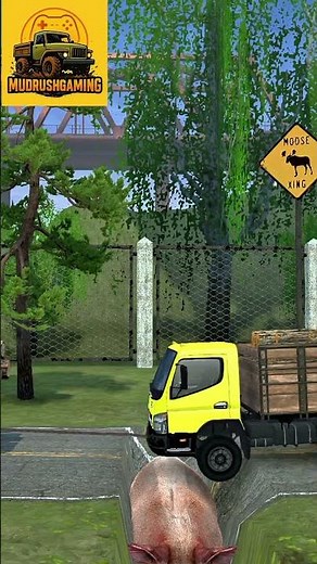 Coupled Trucks Push Through Nature’s Toughest Path! 🚛🌊 #mudrunner #trucktowing #beamngdrive #gaming