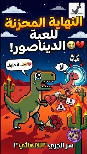 النهاية المحزنة للعبة الديناصور بدون إنترنت! 😭💔