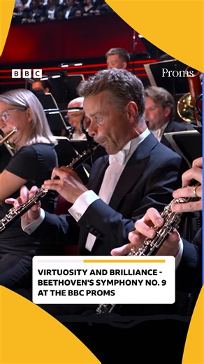 The virtuosity and brilliance of Beethoven's Symphony No. 9 at the #BBCProms. ✨ The Danish National Symphony Orchestra takes over the Royal Albert Hall in a monumental night of music, presented by trumpet superstar Alison Balsom. 📺 Watch the full performance on #iPlayer as Beethoven’s Ninth Symphony roars to life. | BBC Arts