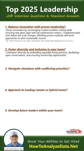 Nail Your Leadership Interview with These Answers! Practice Job Interview and Hiring Assessment Tests: https://www.howtoanalyzedata.net/ Executive Summary - Highlight your organizational skills, problem-solving ability, and your passion for supporting team success. - Make it personal and specific to your experiences. - Tailor your answers to reflect the company’s needs, - Maintain eye contact and a positive tone throughout. ____ Download FREE Sample Hiring Assessment Test Questions (PDF eBook): 