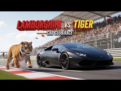 Tiger vs Lamborghini in a Car Club Race Who Wins