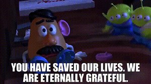 You have saved our lives. We are eternally grateful.