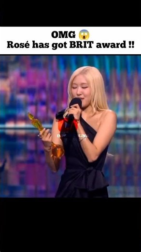 Rosé has got the BRIT award #blackpink #blackpink #13million #kpop #fypシ゚viral #100kviews