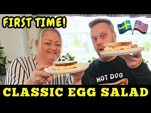 Swedes try Egg Salad for the first time and opens a Housewarming gift!