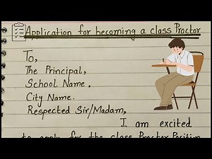 Application letter to your Class teacher to be a monitor || Application letter for class prefect
