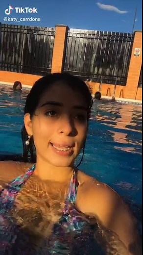 Colorful Swimsuit Fun in a Summer Pool