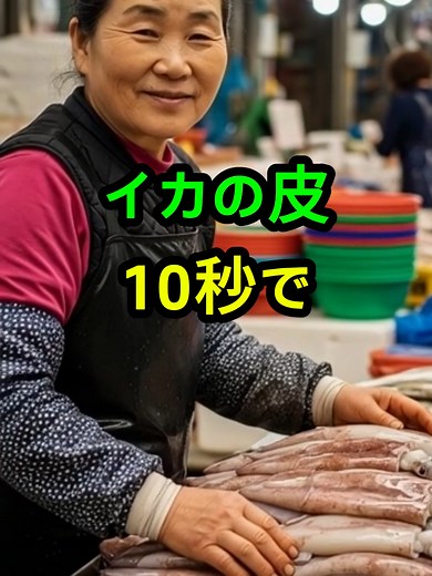 イカの皮むき：10秒で簡単な方法