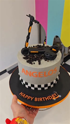 Miranta’s Cakes & Little Ideas on Instagram: "Electric scooter birthday cake!"