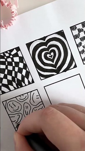 Learn how to draw 24 aesthetic doodle patterns with me ✨