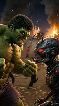 Hulk Ne Bachai Gao Walo Ki Jaa 😱🤯 #hulku #hulk #aihulk #shorts #trending #popular #hulklove