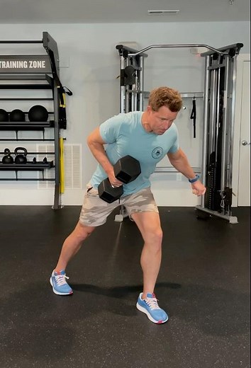 Split Stance Single Arm Row
