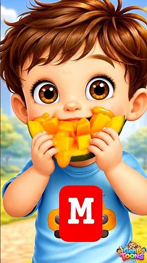 Letter M Phonics Song 🌙 | M for Mango, Moon, Monkey #kidssongs #alphabetlearning #nurseryrhymes