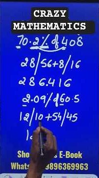 Smart Tricks for the BRILLIANT STUDENTS 😎😎 Calculate Mentally #youtubeshorts #percentage #magic