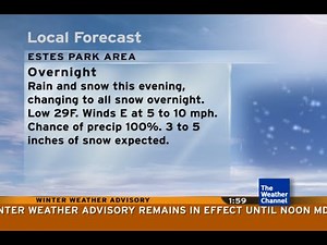 Intellistar 1 SD with Winter Weather Advisory and Fall Snow - Estes Park, CO (9/22/24)