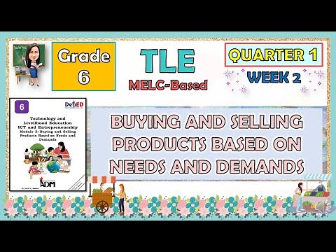 TLE 6 QUARTER 1 WEEK 2 BUYING AND SELLING PRODUCTS BASED ON NEEDS AND DEMANDS | MELC-BASED