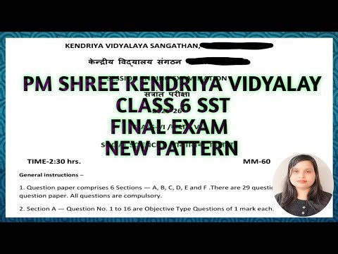 KV Class 6 SST Question Paper 2025-26/ Annual Exam Special