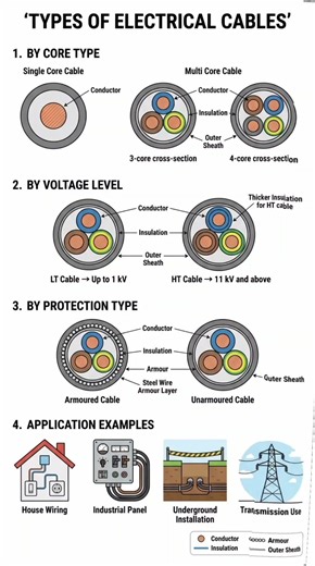 Types of Electrical Cables #electrical #electricalindia #mep #electricalcables #knowledge #education