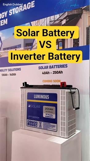 Differences Between Luminous Solar Battery and Normal Inverter Battery Every Homeowner Should Know