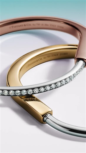 Tiffany & Co. on Instagram: "Celebrate those close to you this Valentine’s Day with Lock by Tiffany, a gift that symbolizes love’s enduring protection. Inspired by a brooch from 1883, the Lock collection features polished 18k gold curves and hand-set pavé diamonds. #TiffanyAndCo #ATiffanyValentinesDay"