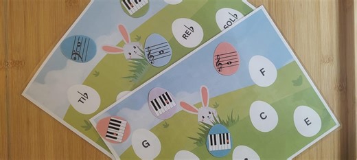 East Egg Hunt – Music Note & Piano Geography Game (55 Eggs   FREE Bunny Flashcards!) - Etsy