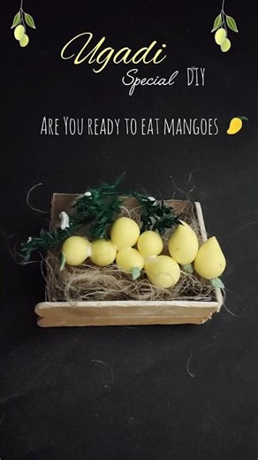 Ugadi special DIY 🥭||mini fridge magnet#youtube #diy #art #trending#festival Vibe#ytshorts