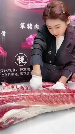 Pig Butchery Process 🐷 Fast & Clean Knife Work. ep610 #Cooking #shorts @FoodisFoodie