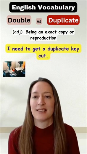  Double vs Duplicate – English Vocabulary… | English teacher | Facebook