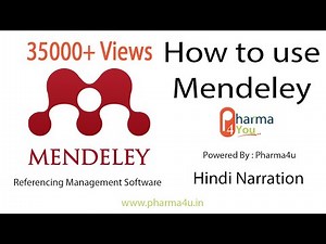 How to use Mendeley Software for Referencing : In Hindi