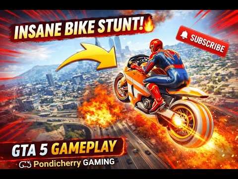 GTA 5 INSANE Stunt Challenge 😱 | You Won’t Believe This!GTA 5 Real Life Graphics Mod 🔥 #gta5 #gta