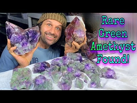 !! RARE Green Amethyst Found in Secret Crystal Cave !! Prasiolite Gem Discovery