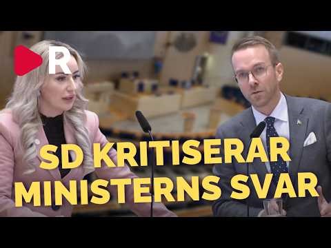 Hårda SD-kritiken mot ministern: bryr sig inte om vanligt folks oro
