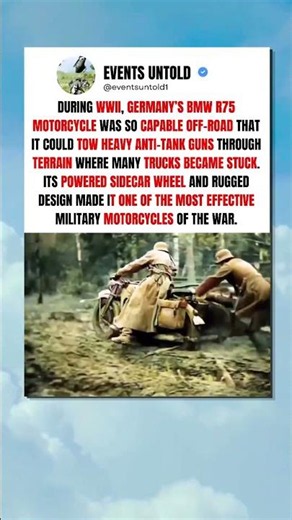 The WWII Motorcycle That Towed Anti-Tank Guns Through Mud #ww2 #shorts