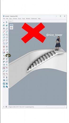 The fastest way to create a staircase in a rounded corner using the Shape Bender plugin in SketchUp!