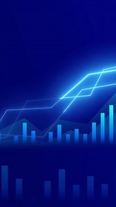 Vertical Digital Graph Showing a Rising Business Trend.