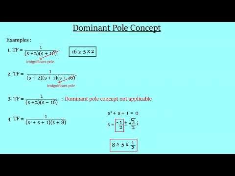 Dominant Pole Concept| Transfer Function Representation Forms | Competitive Exams | Lec - 012