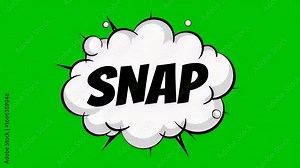 Dynamic snap text and graphic element on green screen for visual impact