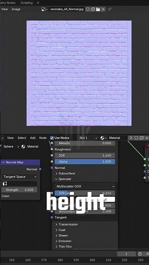 Instantly improve textures with normal maps #blender #blender3d #3dart