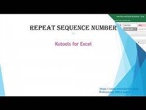 Repeat Sequence Number in Excel