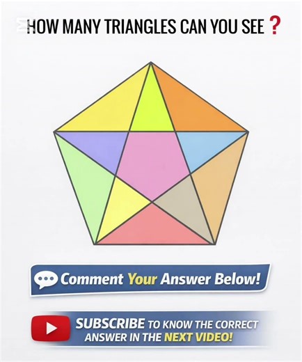 99% People Count This Wrong! How Many Triangles Do You See? 🔺