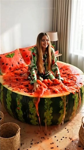 【ASMR】Fantasy Jelly & Fruit Bed Paradise | Watermelon Jelly Piano Galaxy 🌙💤 #asmr #bed #stairs