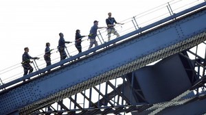 Prince Harry opened games with bridge climb