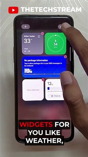 How to Add Shelf Widgets With Color OS in Oneplus Device | TheTechStream #shorts